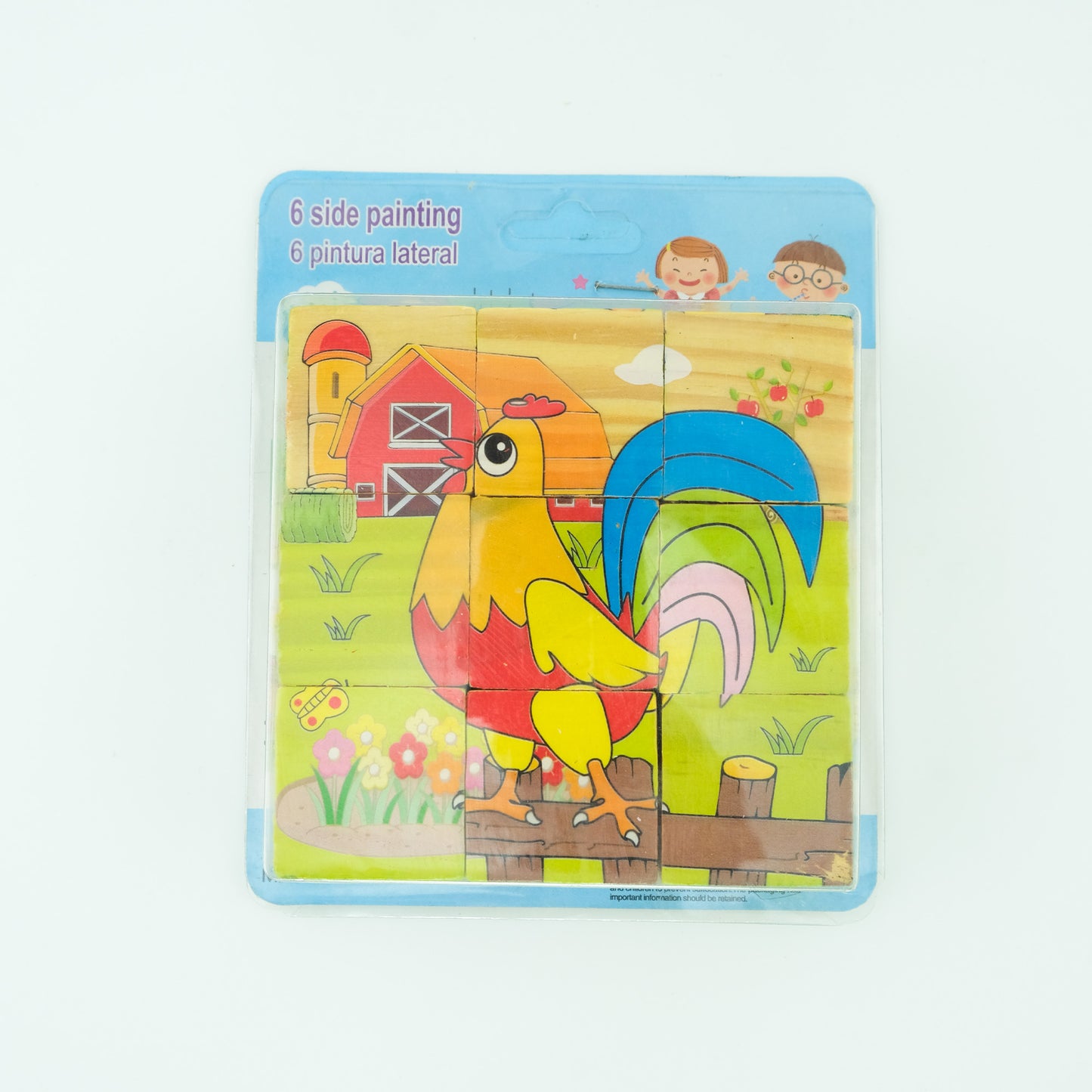 Wooden 6 Side Puzzle ( Single Random Design Will Be Shipped )