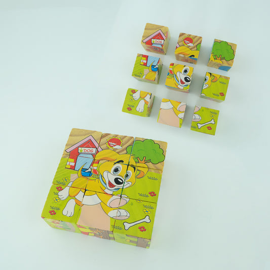 Wooden 6 Side Puzzle ( Single Random Design Will Be Shipped )