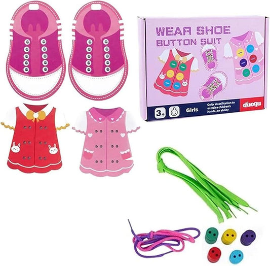 Shoe Button Lace Girls